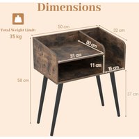 Set of 2 Mid Century Modern Nightstand
