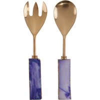 Bowerbird Agata Blue Warm Metallic Serving Set