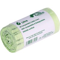 Green Giraffe 6 Litre Food Bin/Caddy Liners - Green / 1