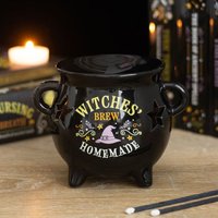 KDMD Witches Brew Ceramic Cauldron Oil Burner & Wax Warmer in Black
