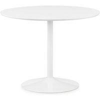 Julian Bowen, Blanco Round Pedestal Table - White Julian Bowen, Blanco Round Pedestal Table - White