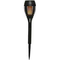 Set Of 4 Small Solar Torch Lights - Black