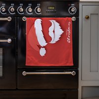 Santa Claus Hat And Beard Kitchen Towel - Red