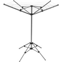 15m 4 Arm Lightweight Free Standing Rotary Airer - Silver