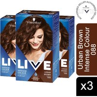 Schwarzkopf Live 088 Urban Brown Permanent Hair Dye - 088 Urban Brown