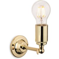 Indy 1 Light Indoor Candle Wall Light Polished Brass E27 - Polished Brass