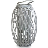 Willow Candle Lantern - Grey