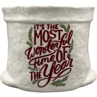 , Most Wonderful Time of the Year Planter - White , Most Wonderful Time of the Year Planter - White