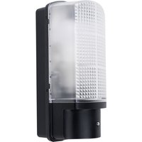 Motion Sensor Bulkhead Outdoor Security Wall Light - Black
