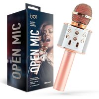 Open Mic Bluetooth Karaoke Microphone and Speaker - Rose Gold