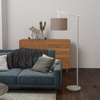 HOMCOM Modern Floor Lamp with Rotating Shade - Grey