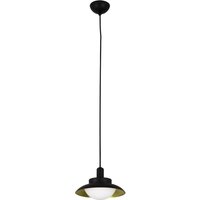 Side 1 Light Dome Ceiling Pendant - Black