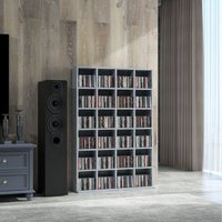 HOMCOM Media Storage Shelf Rack Unit - Grey