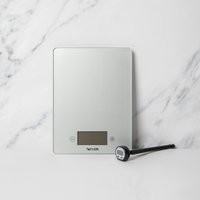 2pc Gift Set Silver Glass Scales High-Temp Thermometer - Mixed