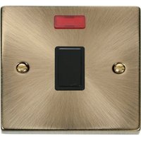 Antique Brass 1 Gang 20A DP Switch With Neon - Antique Brass