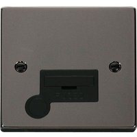 Black Nickel 13A Fused Connection Unit With Flex - Black Nickel