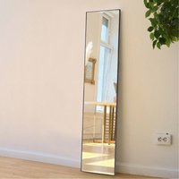 Over-the-Door Metal Full Length Mirror - Black