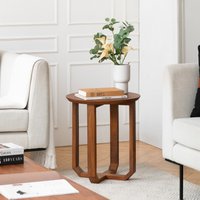Forbes Solid Wood Side Table - Walnut