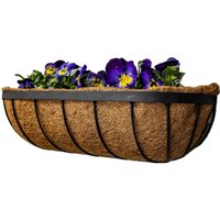 Traditional Wall Trough with Coco Liner - Brown / 1.75cm / 17.5cm / 1.7kg