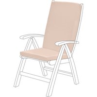 Water-Resistant Highback Garden Chair Seat Pad Outdoor Cushion - Stone