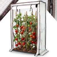 Tomato greenhouse film greenhouse 100x50x150 cm - White