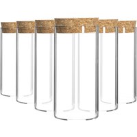 Glass Storage Jar with Cork Lid - 110ml - Clear / 6