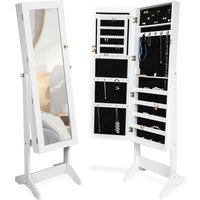 Full-Length Mirror, With Hidden Jewellery Storage, Organised, Lockable - White