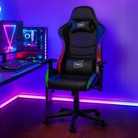 Neo LED Racing Gaming Computer Chair - Black