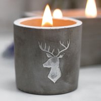 Medium Pot Stag Head Whiskey Woodsmoke - Grey