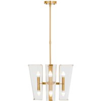 Celeste Antique Brass Finish Pendant Light - Gold