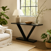Girona V Frame Console Table - Black