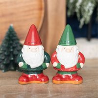 Christmas Gnome Salt And Pepper Shakers - Multicolour