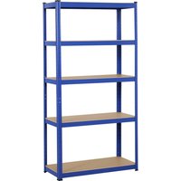 5-Tier Adjustable Storage Shelves - Blue