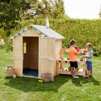 Jasmine Childrens Playhouse with Mud Kitchen - Natural