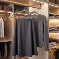 Velvet Trouser Hangers with Clips - Grey / ABS / 2.7kg / 0.5cm