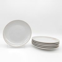 Reactive Cream Glaze Dinnerware Dinner Plates 26cm - Neutral