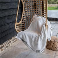 Roman Ornamental Frame Blanket - Black