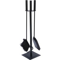 Malham Contemporary Fireside Companion Tool Set - Black