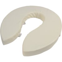 Foam Padded Raised Toilet Seat - White