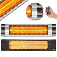 Arebos, Infrared Heater with Remote Control 3 Heat Settings - Silver Arebos, Infrared Heater with Remote Control 3 Heat Settings - Silver
