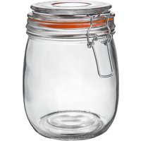 Glass Storage Jar - 750ml - Orange Seal / 1