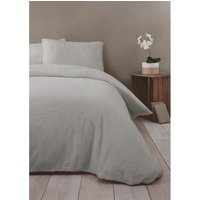 Sherpa Fleece Duvet Cover Bedding Sets - Silver / Single