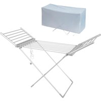 Igenix Winged Heated Clothes Airer With Cover - Silver