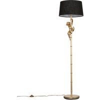 Monkey Gold Floor Lamp Gold Shade - Black