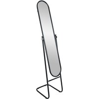 Round Full-Length Mirror - 153cm x 30cm - Black