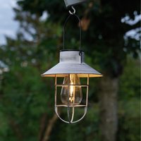 Festive Lights Solar Fisherman LED Hanging Lantern - SL211 Grey / 21cm