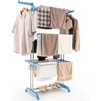 4-Tier Foldable Clothes Drying Rack - Silver