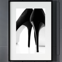 Black Stiletto Wall Art - Black