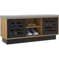 Shoe Storage Bench Shoe Shelf with Cushion - Brown