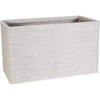 1 x Amalfi Light Grey Stone Effect Trough Long Indoor Outdoor Flower Planter - Grey